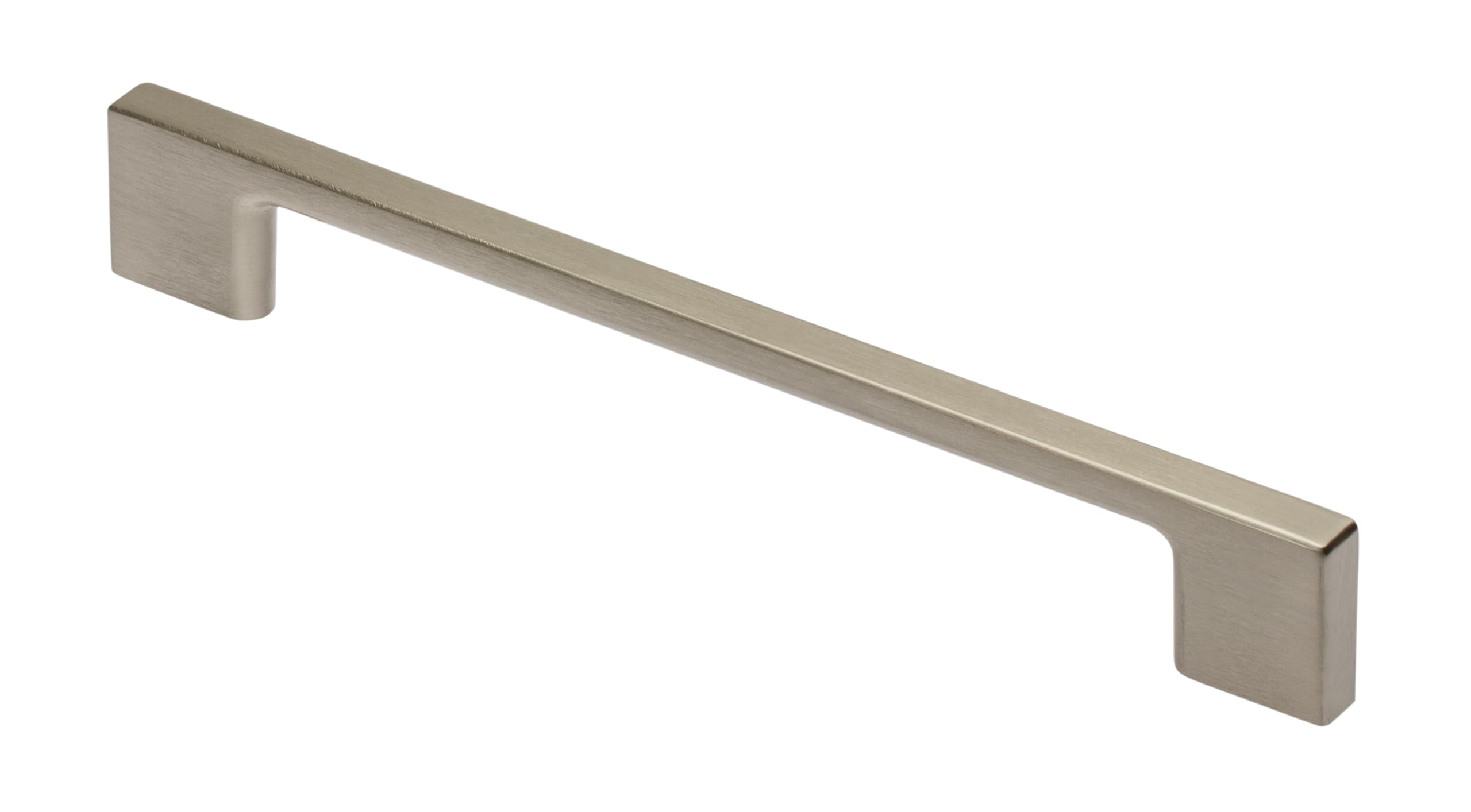 GTV Slim Line Kitchen Cabinet Handle Furniture Drawer Cabinet Wardrobe Handles Pull (160mm Hole Centre, Brushed Steel)