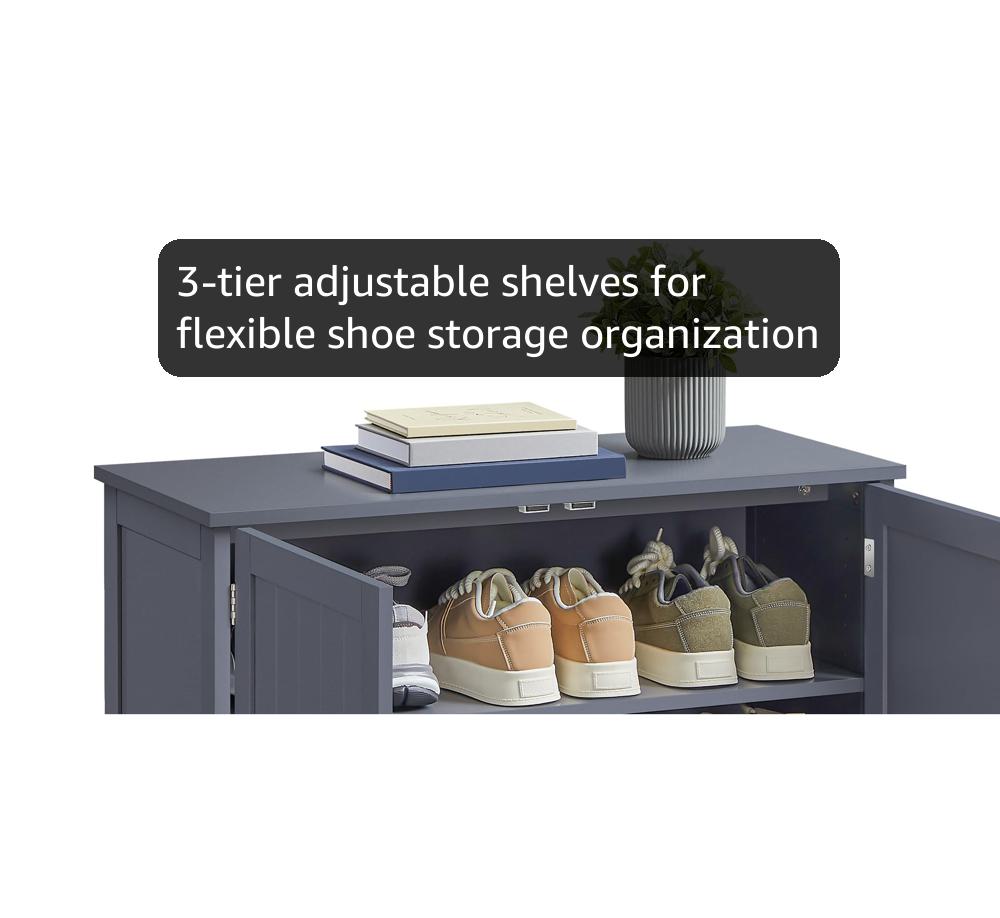 Amazon.com: VASAGLE Shoe Cabinet, 3-Tier Shoe Storage Organizer