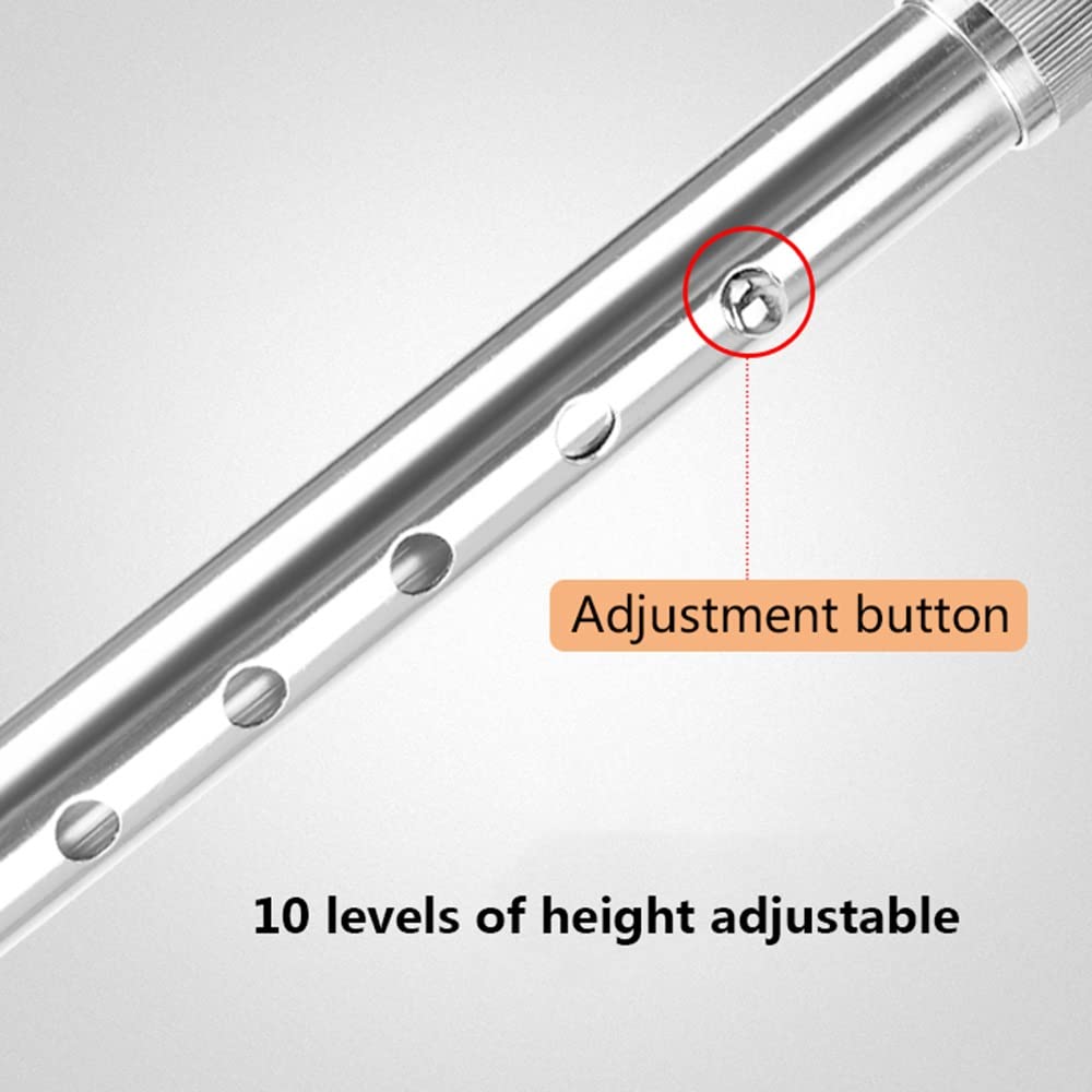 Le stampelle all'avambraccio Pesante supportano Fino a 130 kg di soffitte a Cuffia Chiusa 1 Paio di stampelle in Alluminio Leggero per Adulti 10 fermate Regolabili con movimenti ergonomici Morbidi