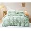 Parure De Lit Réversible Lanqinglv - Housse De Couette 220x240cm + 2 Taies - Design Fleuri Vert Et Blanc - Microfibre Douce