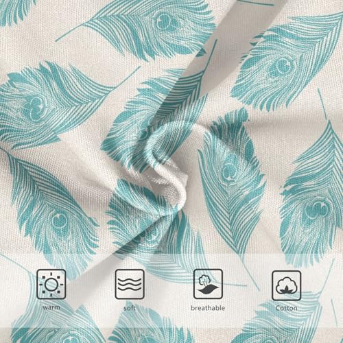 Girls' Underwear Peacock Feathers Cotton Stretch Comfort Toddler Panties3