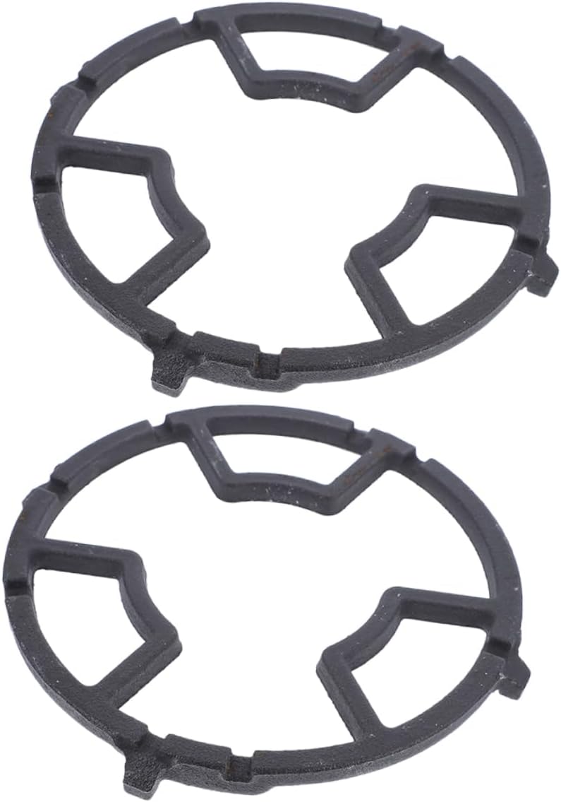 2pcs Cast Iron Wok Stove Rack for Gas Stove Non- Wok Stand Cooking Support for Pots Heat Insulating Design for Cooking