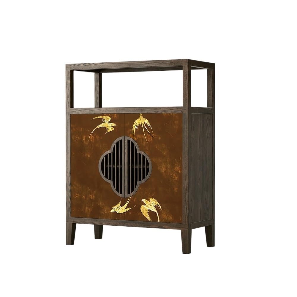 RUNZE765Z Cabinet Walnut Wood Altar Console Elegant Oriental Worship
