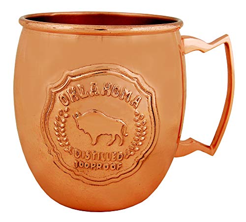 Americaware Oklahoma Embossed Copper Moscow Mule Mug