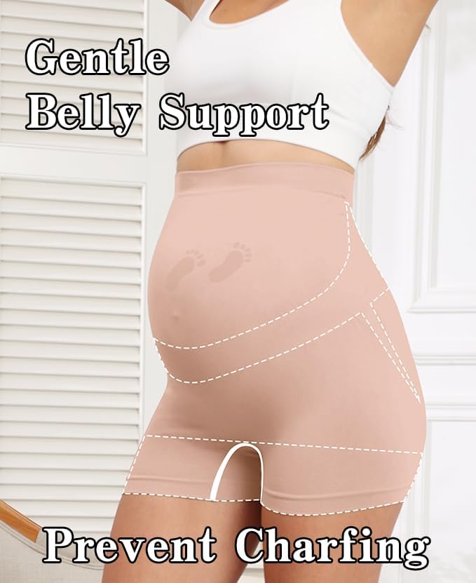 Maternity Shapewear Seamless Underwear Over Bump Pregnancy Shorts High Waist Panties Under Dress Belly Support - Image 5