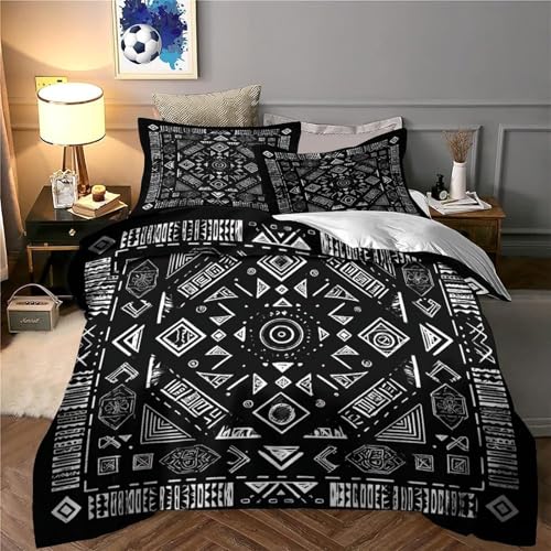 Housse de couette microfibre résistante parure de lit 3D imprimée zippée 135x200cm
