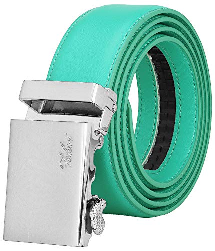 Image of Falari Men Unisex Genuine Leather Ratchet Dress and Casual Belt, Automatic Sliding Buckle, Trim to Fit