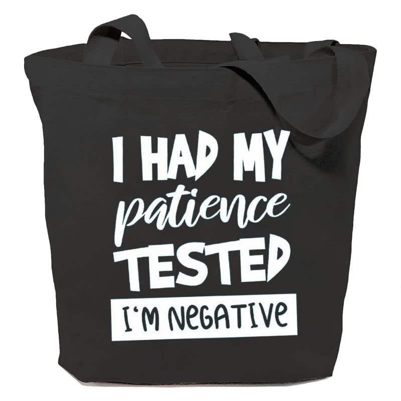 SAUIVD Sarcastic Saying Tote Bag Funny Bag for Women Canvas Duffel Bag Eco Cotton Friendly Large Bag