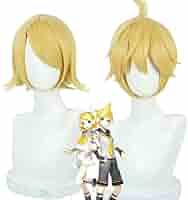 Amazon.co.jp: コスプレウィッグ 鏡音レン 鏡音リン 金髪