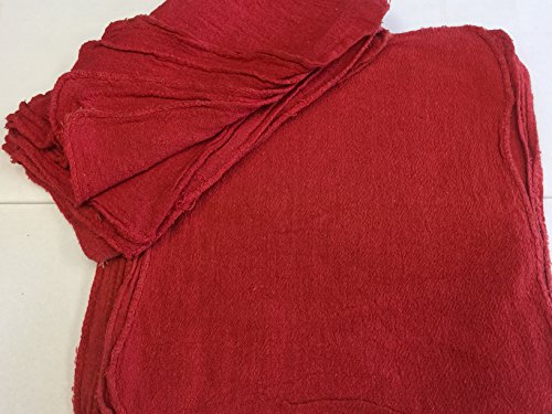 500 NEW RED SHOP TOWELS RAGS BRAND MECHANICS INDUSTRIAL GRADE 13X14