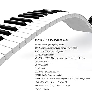 Piano électrique numérique 88 touches, clavier à écran tactile, support avec pédale de sustain et simple leçons de piano… - Les Beatles, Paul McCartney, John Lennon, RIngo Starr, George Harrison Piano électrique numérique 88 touches, clavier à écran tactile, support avec pédale de sustain et simple leçons de piano… – Image 2
