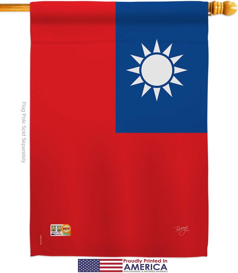 Taiwan House Flag Regional Nationality Nation International World Country Particular Area Small Decorative Gift Yard Banner Made In USA 28 X 40