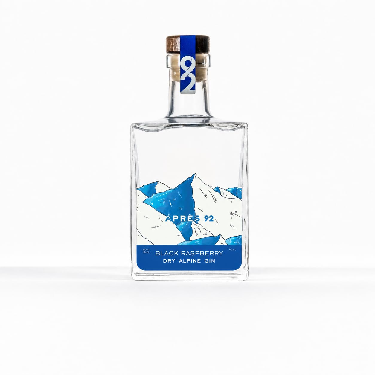 Après 92 Black Raspberry Dry Alpine Gin | 70cl | 40.4% ABV | Raspberry, Blackberry, Blueberry & Sea Buckthorn | London Dry Gin | Craft Alpine Gin | Distilled in Albertville, France