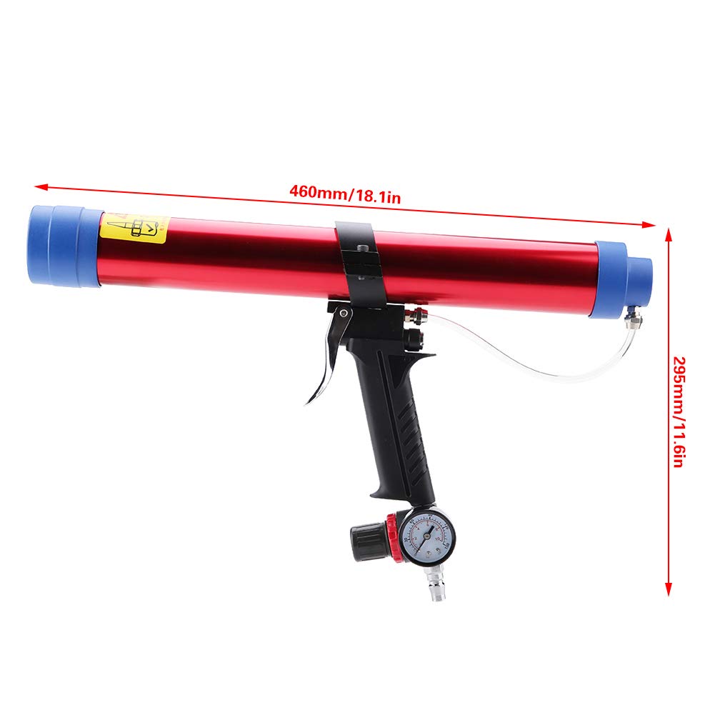Pistola Silicone Pneumatica per Sigillante Cartucce 300ml-600ml Senza Troppopieno per Edilizia