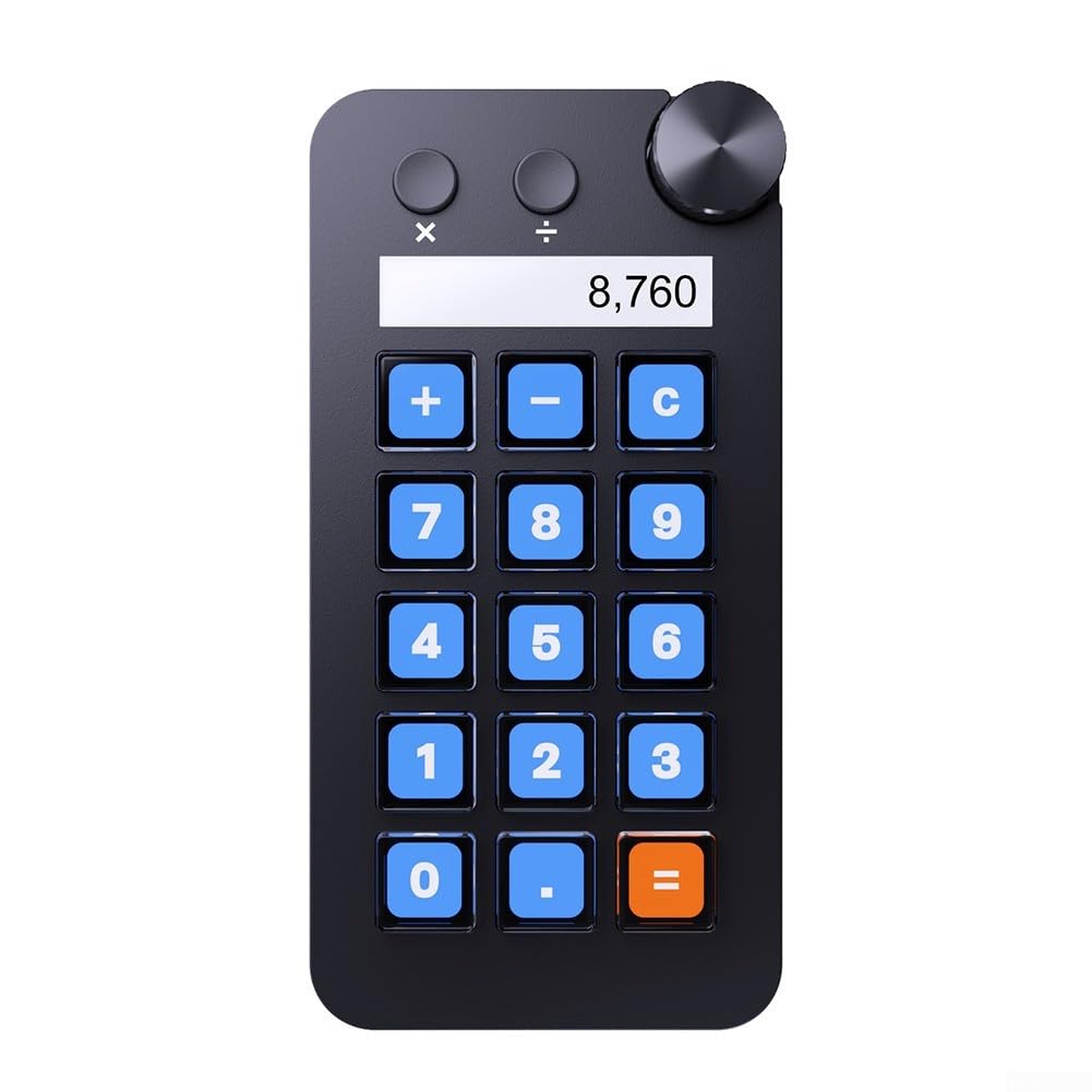 Alternativa, Tastiera Visiva LCD a 15 Tasti con Pulsanti Programmabili per Live Streaming e Creazione di Contenuti, Controller Compatto ABS per PC, Nero (Bianco)