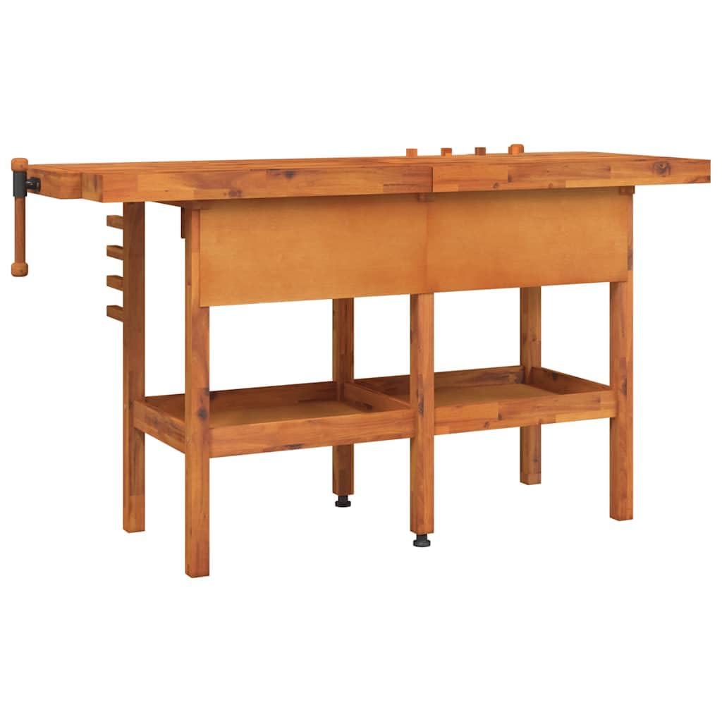 vidaXL Banco de Trabajo cajones y Tornillos Banco Madera 162x62x83 cm