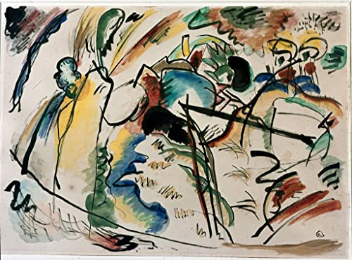 Pintura mural abstracta Kandinsky de 60x90cm: la solución perfecta para paredes vacías y sosas