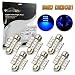 Partsam 6pcs Blue 12SMD LED Interior Dome Map Lights 31mm Festoon DE3175 3021 3022