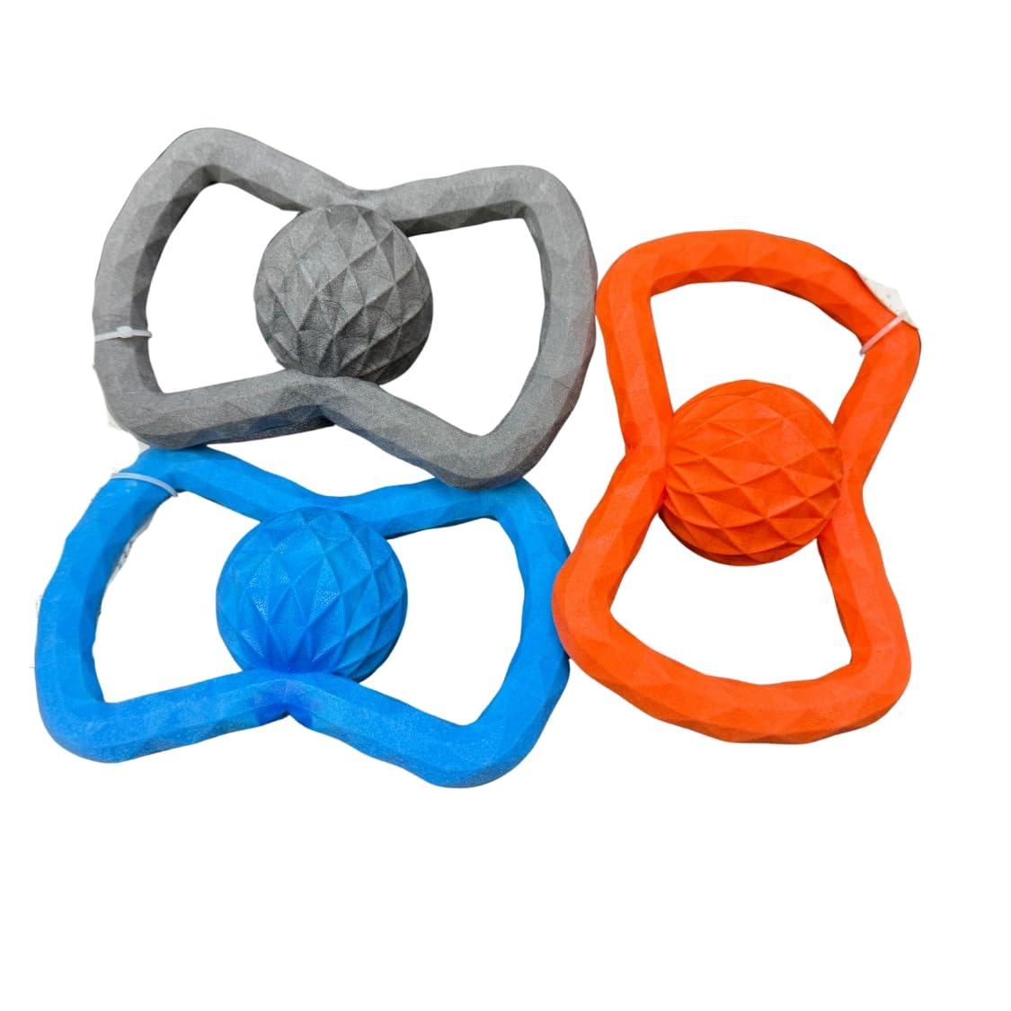Zvire Soft Sponge Rugby Ball Dog Toy With Handle – Lightweight Chew Toy for Dogs – Assorted Colours (1pc) (One Size, Ball With Handle)