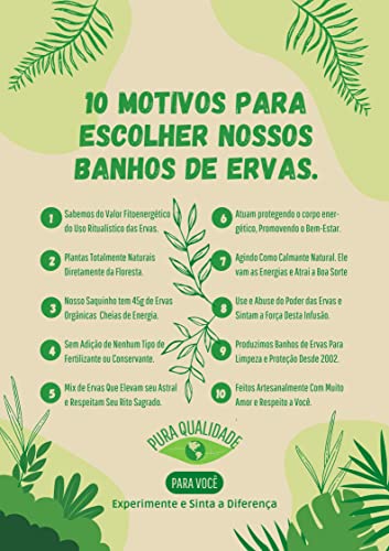 3 Banhos de Ervas Sete 7 Ervas Limpeza e Proteção do Corpo Astral