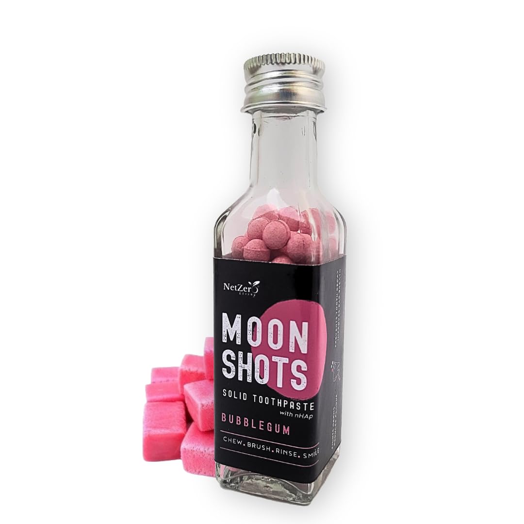 MoonShots Solid Toothpaste – Bubblegum (90 pcs) | Formulated with nHAp | SLS-Free | No Preservatives-image-27