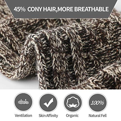 ElifeAcc 5 Pairs of Mens Thick & Warm Wool Socks(Size: UK 7-12 EU 40-46.5) - Image 2