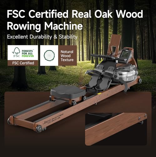 Image of JOROTO Water Rowing Machines for Home, Foldable Rowing Machine with 400LBS Weight Capacity, Dedicated Monitor & Bluetooth APP, Large Water Tank & Comfortable Seat for Immersive Water Rower