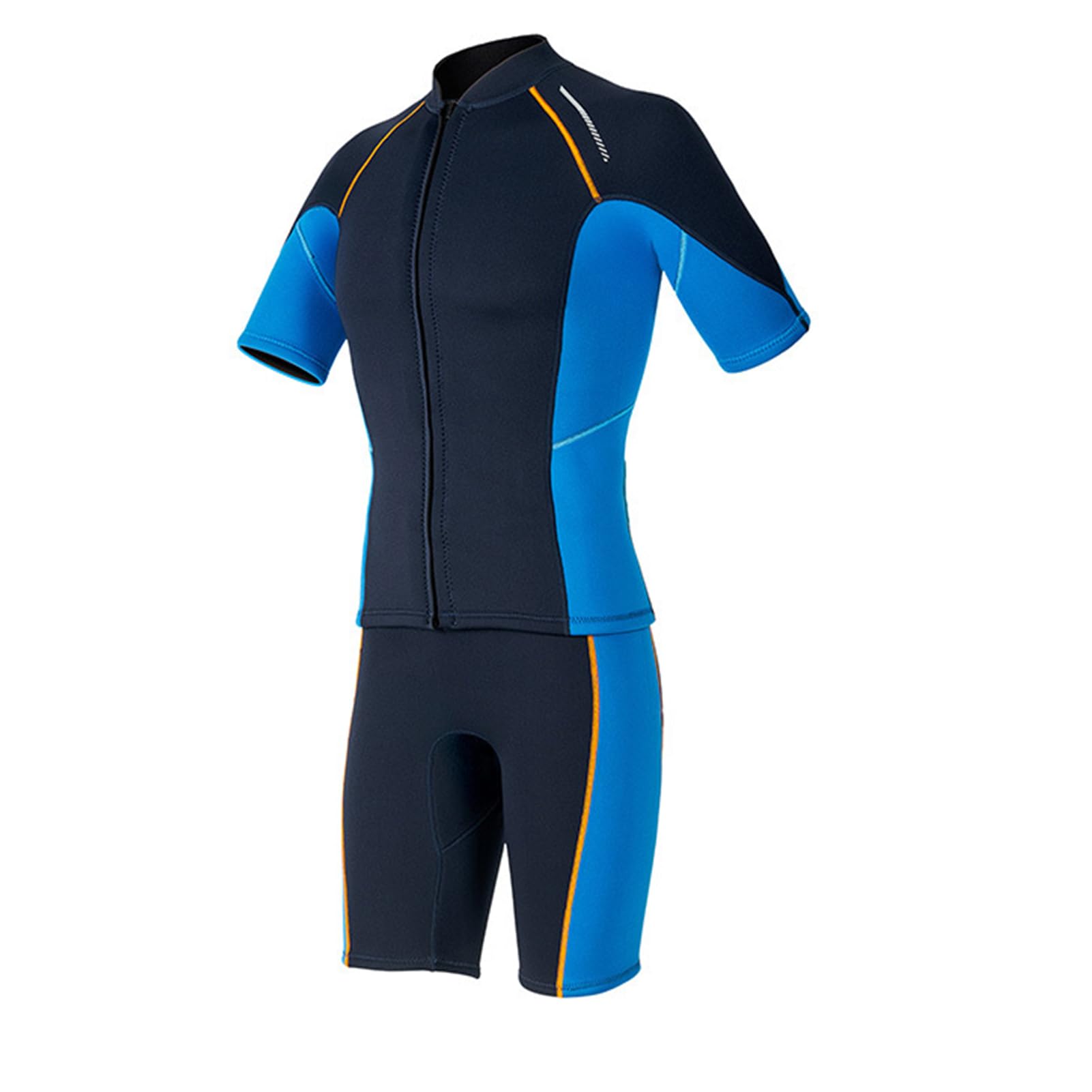 Aomiun Mens 1.5mm Shorty Wetsuit, Adult Short Sleeve Neoprene Surfing Diving Wetsuit with UPF 50 Sun Protection, for Diving Snorkeling Kayaking Swimming (XXL)