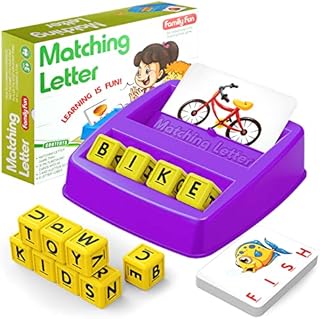 HahaGift Kids Toys Age 3 4 5 Year Old Boys Girls Gifts,Matching Letter Spelling Learning Games for 3-6 Year Olds Educational Toys Flash Card for Toddler Age 2-4 Birthaday Gifts for 3 4 5 Year Old Girl
