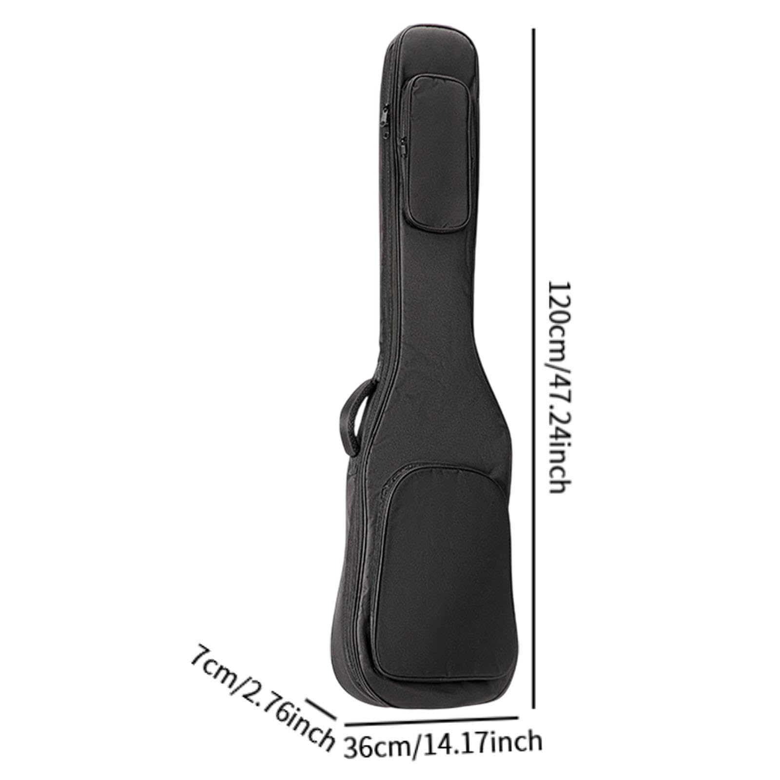 Housse pour Basse Électrique Sac Gig Bag Résistant à la Poussière Bretelles Ajustables Poignée Sûre Matériau Oxford Adaptée aux Amateurs de Musique