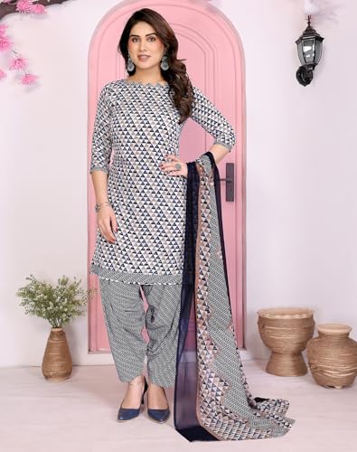 Image of Yashika Unstiched Crepe dress materials | Crepe Salwar Suit for women with dupatta | suit material for women unstitched