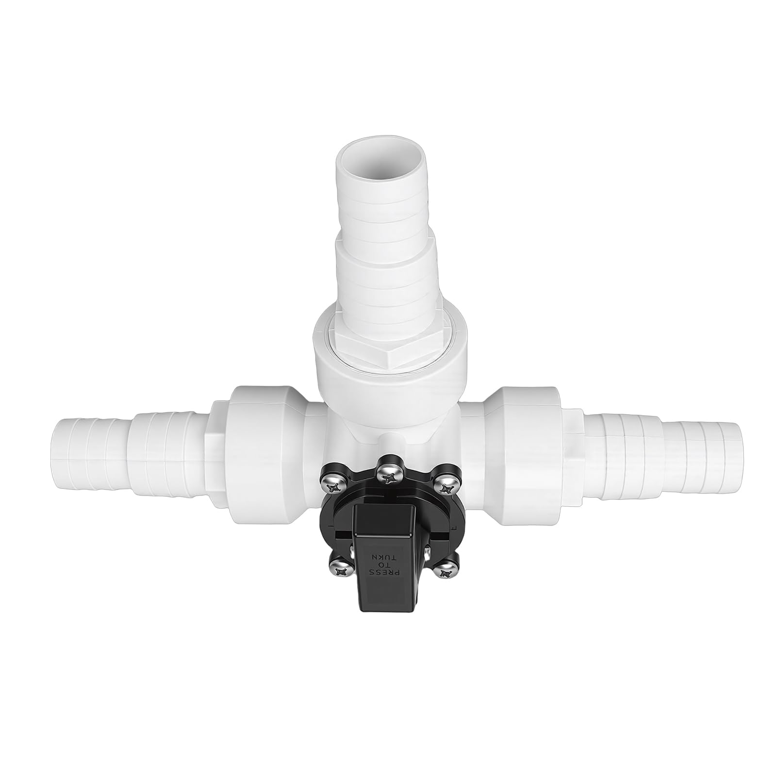 Tissting Vanne De Dérivation 3 Voies pour Piscine Filetage G1 1/2 en PVC