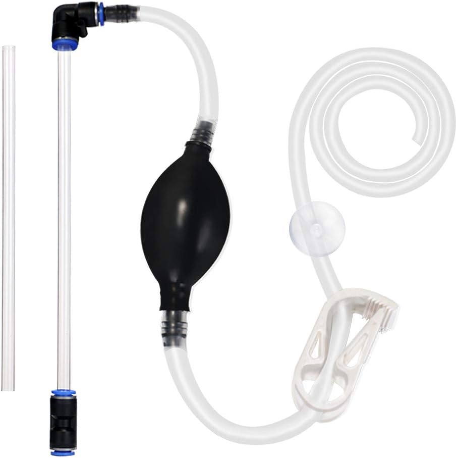 Lukovee Aquarium Gravel Cleaner, Fish Tank Vacuum Cleaner Kit Tool With 2 Extendable Pipe, Glass Scraper, Water Flow Controller Clamp,…