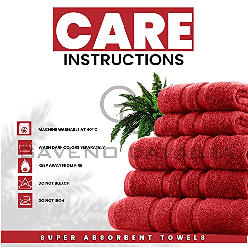 GC GAVENO CAVAILIA 550 GSM Hand Towels, Pack of 2, Egyptian Cotton Towel, Highly Absorbent & Quick Dry Bathroom Towels Sets - Image 4