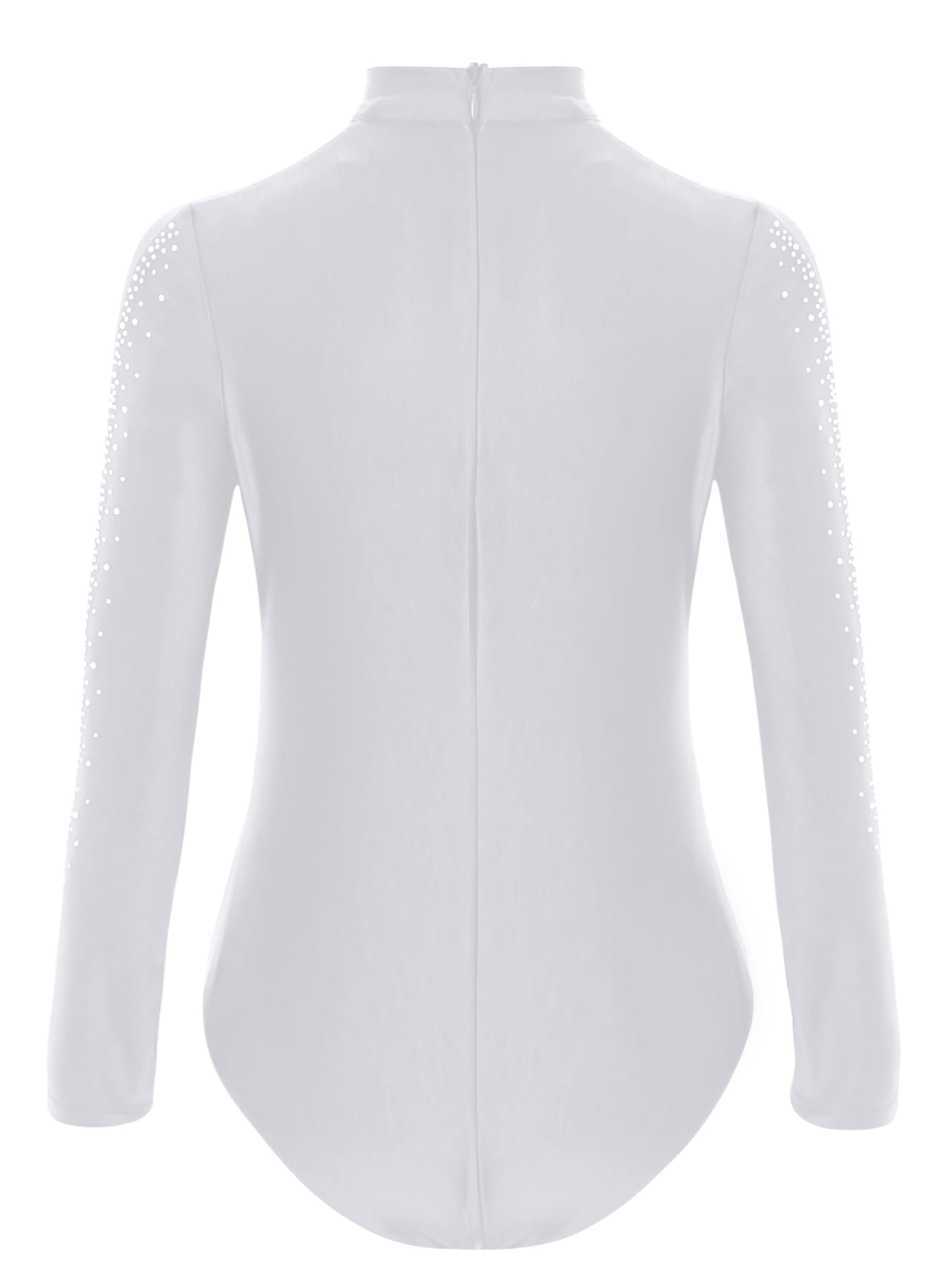 Kind Junge Gymnastikanzug Strass Lange Ärmel Bodysuit Tanz Eiskunstlauf Outfit