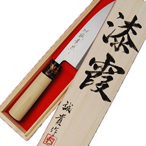 みきかじや村 蒔絵『金鳳凰』青紙鋼カスミ仕上 出刃 包丁5,5寸 No.TS066 165ｍｍ カSD 【ロバート】