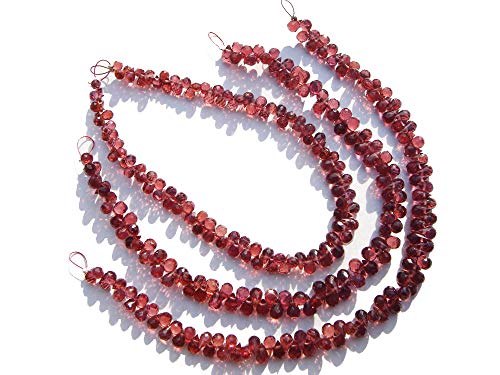 Grenat naturel perles en vrac gouttes facettées fabrication bijoux semi-précieuses