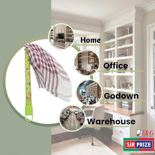 Image of Sir Prize Dusting Cloth Combo|| 2 pcs Dusting Jatakni Wooden Handle and 4 pcs Cotton Duster Cloth for Home /Shop /Office /Furniture Cleaning (Multicolor, Pack of 6)