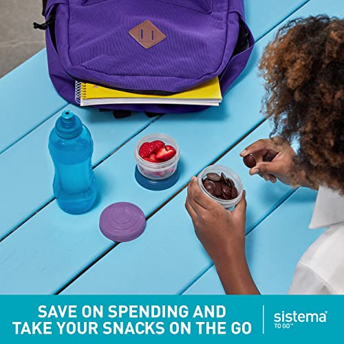 Sistema Snack Pots Mini Bites TO GO Frischhaltedosen | 130 ml | stapelbare Snack-Boxen mit Deckel | BPA-frei | 9 Stück – Ansicht 2