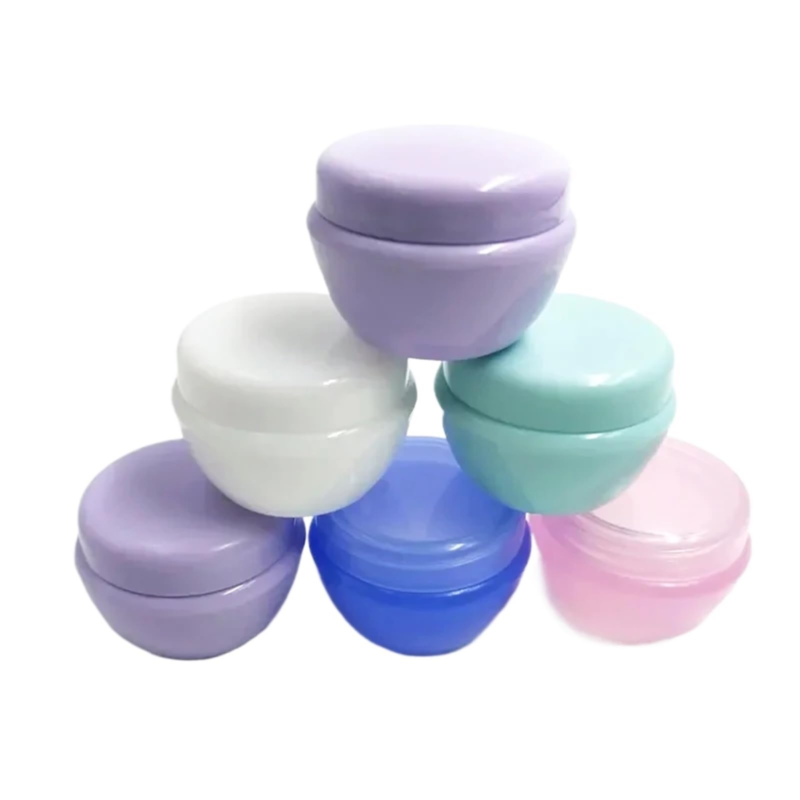 Travel Size Jars 50PCS 5-20g Purple Mushroom Plastic Jars for Face Cream Cosmetic Sample Pots(Purple,10g)