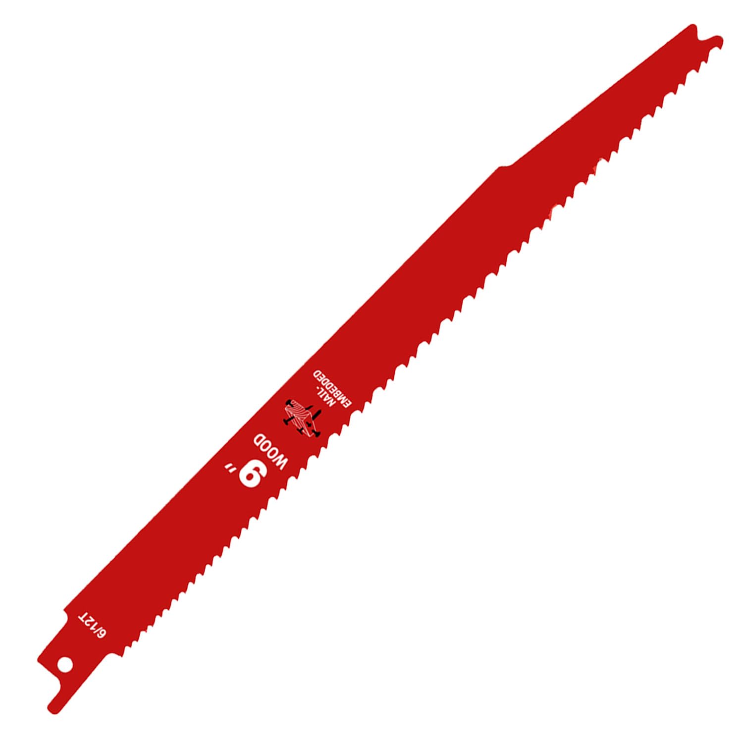 Lame per sega alternativa, 22,9 cm, 6/12 TPI, lama bimetallica, adatte per legno con chiodi, con custodia, confezione da 25