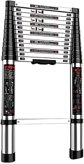 WLABCD Scaletta Telescopica Scaletta Portatile Pieghevole Pieghevole Scala Telescopica Telescopica Telescopica per Ingegneria, Scala Estensibile in Alluminio Multiuso, Capacità 330 Libbre,7M / 8.8Ft