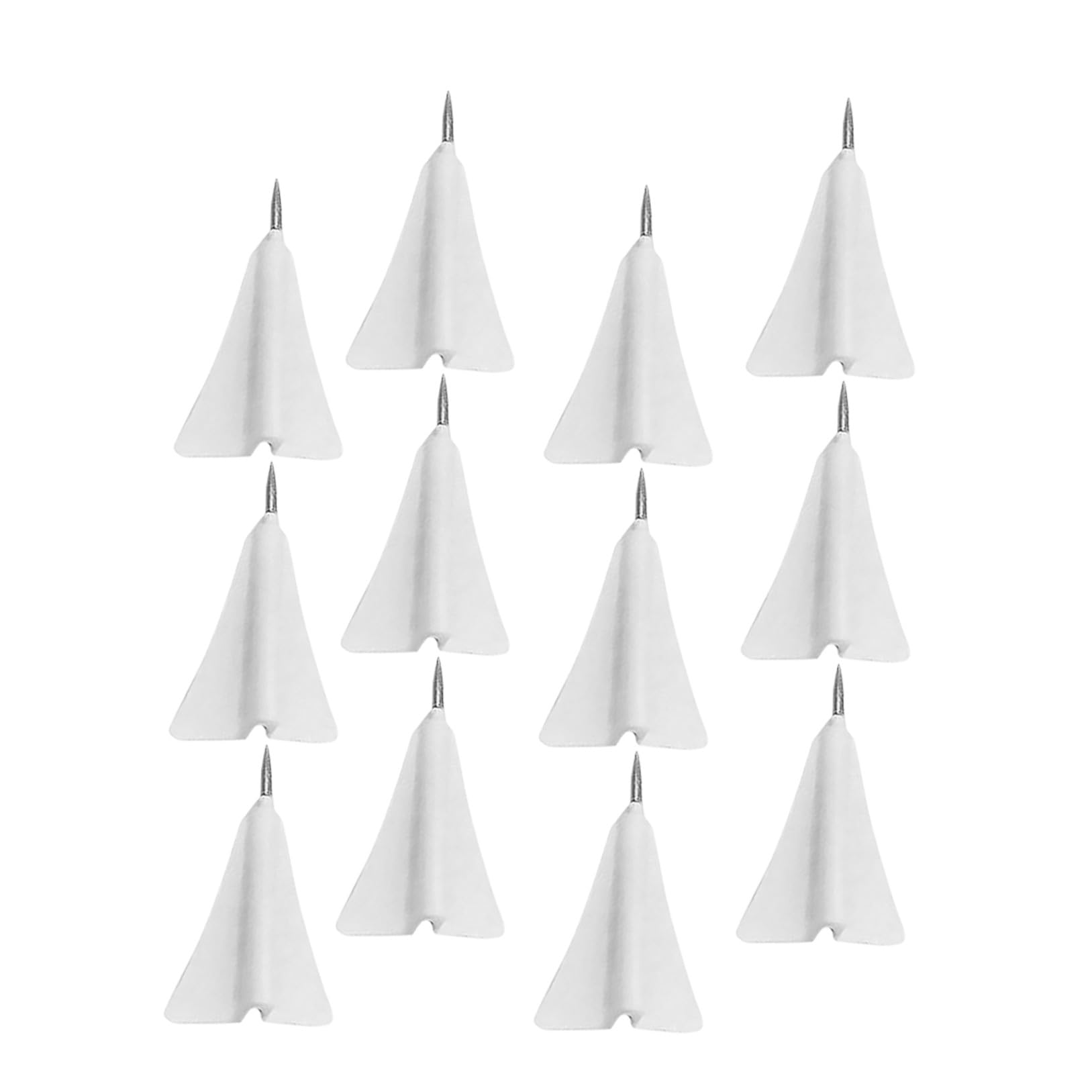 LALAFINA Punaises Délicates d'avion Accessoires Polyvalents en ABS et Acier Blanc 12 Faciles à Ranger pour Cartes et Articles de Bureau