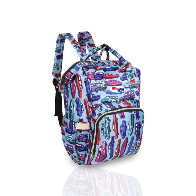 Chinmay Kids Diaper Bag Printed Waterproof Multifunctional Travel Backpack For New Born Backpack Diaper Bag,Grey Pink-image-49