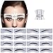 Produktbild Kalolary 4 Styles/16 Pairs Augenbrauen Schablonen, Augenbrauenkorrektur Vorlage für Schöne Augenbrauen Mädchen Damen Make-up Werkzeug, mit 6 wiederverwendbare Augenbrauen Zeichnungskarten
