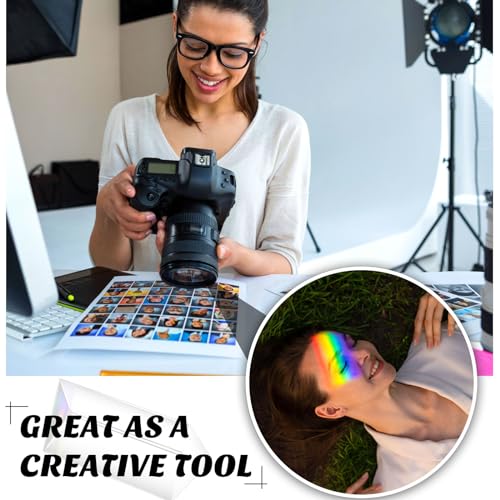 image for Kanayu 12 Pack Clear Triangular Prism Optical Glass Triple Prism for P