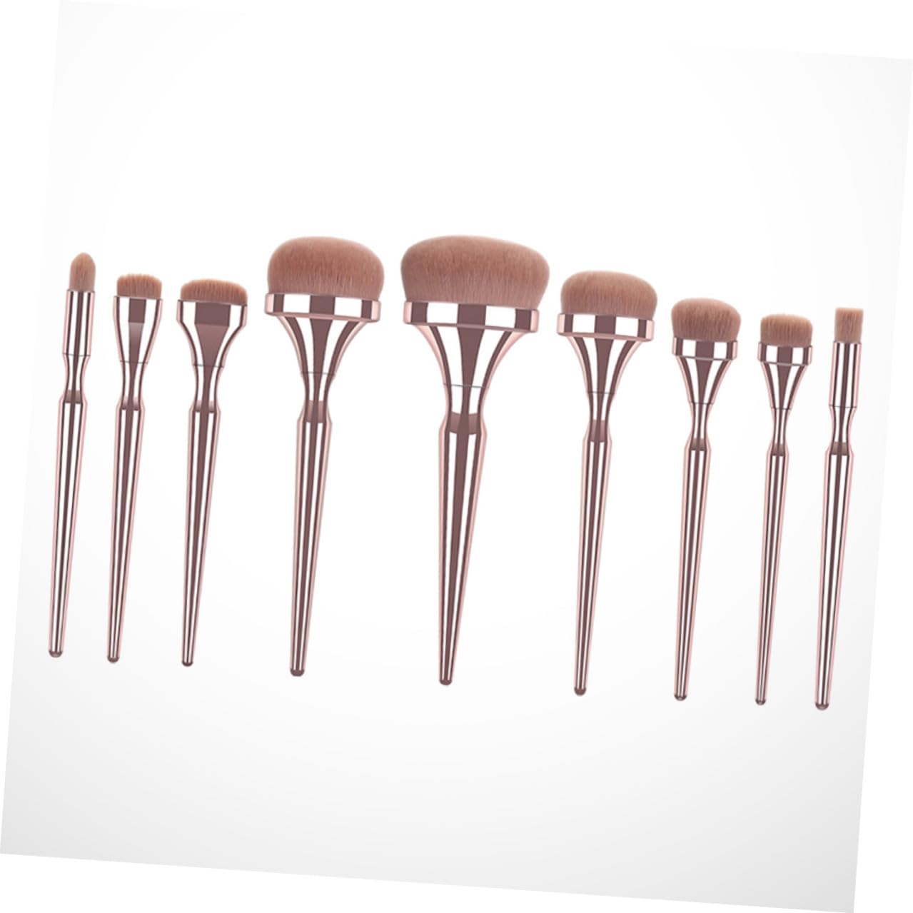 Set di 9 Pennelli Make Up Professionali in Nylon e Plastica Setole Dense per Applicazione Uniforme, per Uso Quotidiano