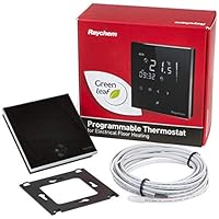 RAYCHEM 1 x Salus SQ610RF Quantum kabelloser Raumthermostat für Fußbodenheizung, Grün, 86 mm x 86 mm x 11 mm