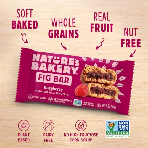 Image of Nature's Bakery Raspberry Fig Bars, Real Fruit, Nut Free, 12 Pack