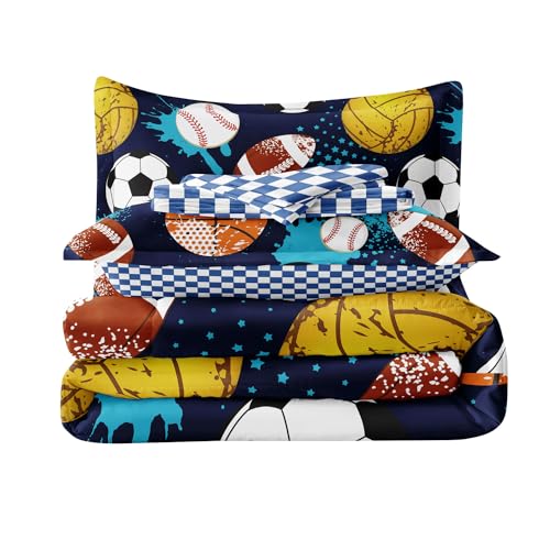 Leaflin 4SETBAT Kids Boys Comforter Set Twin Bed In A Bag W/Sheet Sets thumb #6